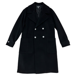 Cappotto nero in lana e cashmere