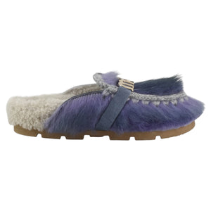 Slippers winter bio slide long hair ponyskin