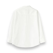 Carica l&#39;immagine nel visualizzatore di Gallery, Camicia alla coreana in popeline bianco
