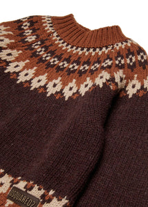 Maglione con motivo a intarsio