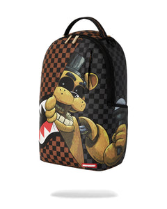 ZAINO SPRAYGROUND 5 NIGHTS AT FREDDYS SNEAK GOLDEN FREDDY DLXSV BACKPACK MARRONE