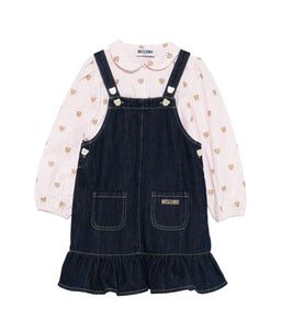 Abito a salopette in denim