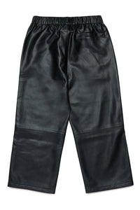 Pantaloni in ecopelle con zip