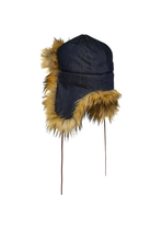 Carica l'immagine nel visualizzatore di Gallery, Cappello con bordo in finta pelliccia
