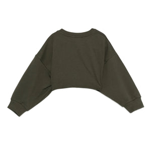 Felpa cropped con stampa