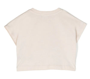 T-shirt cropped con stampa grafica