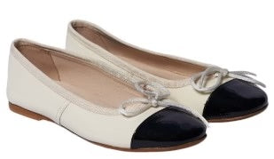 Ballerine bicolore in vernice