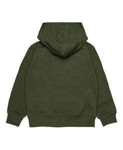 Felpa verde con cappuccio