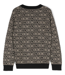 Maglione con logo in jacquard