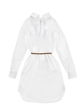 Carica l'immagine nel visualizzatore di Gallery, Abito camicia con pizzo in popeline touch
