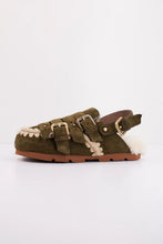 Carica l&#39;immagine nel visualizzatore di Gallery, Slippers sandals Winter bio belts green
