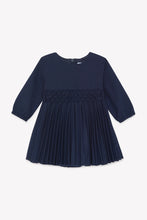 Carica l'immagine nel visualizzatore di Gallery, Abito neonata blu navy girocollo
