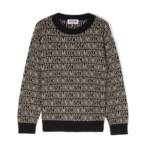 Maglione con logo in jacquard