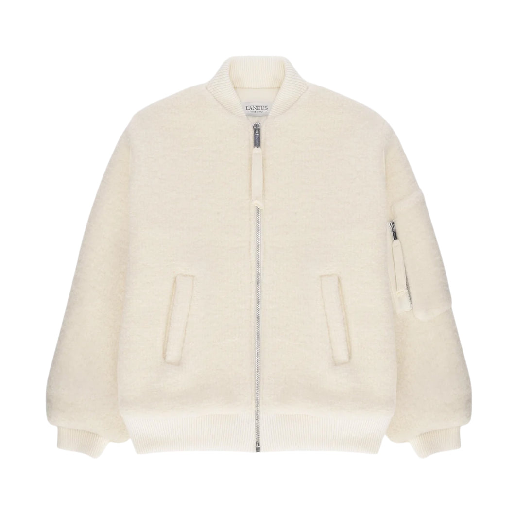 BOMBER OVERSIZE IN LANA BOUCLÉ