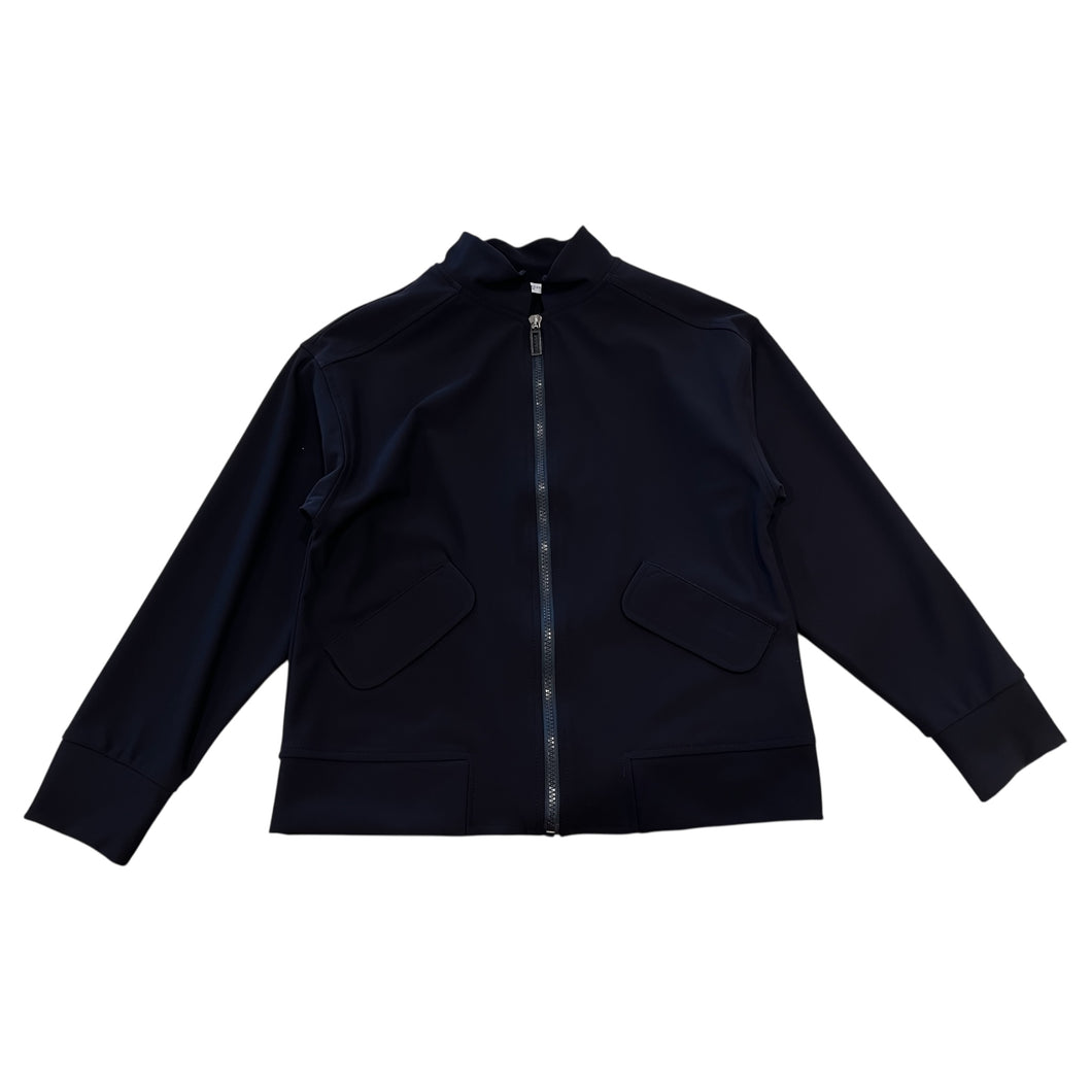 Giacca tecnica blu con zip