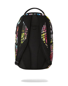 ZAINO SPRAYGROUND GRAFFITI SHARKMOUTH THROWS DLXSV BACKPACK MULTICOLOR