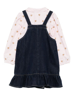 Abito a salopette in denim