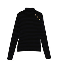 Carica l&#39;immagine nel visualizzatore di Gallery, Maglia a righe con collo alto
