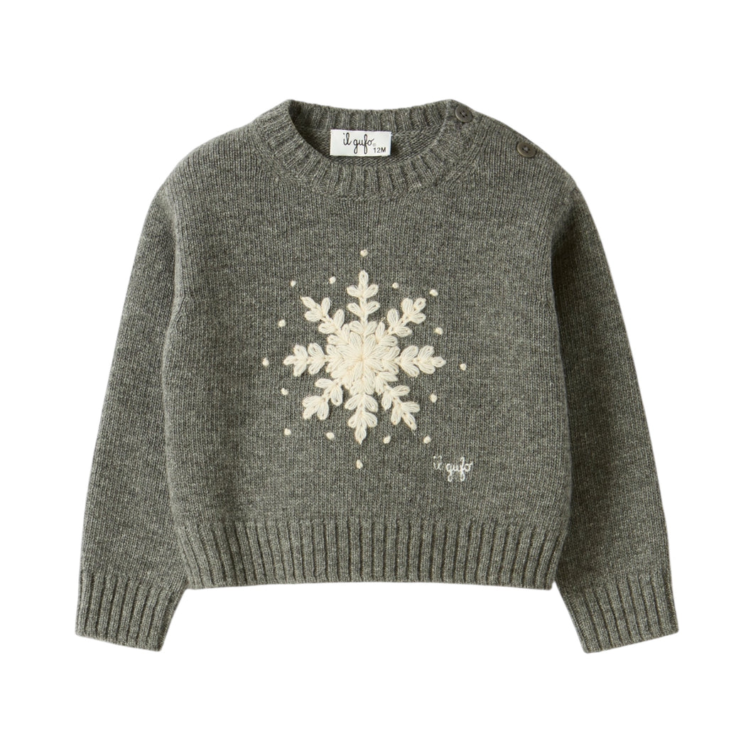 Maglione di lana con fiocco di neve