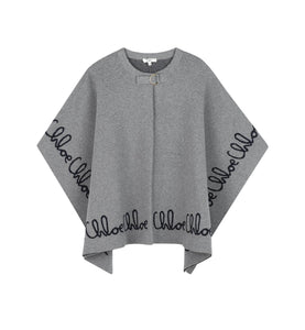 Poncho con ricamo