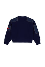 Carica l&#39;immagine nel visualizzatore di Gallery, Pullover in misto lana con inserti in denim
