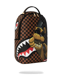 ZAINO SPRAYGROUND 5 NIGHTS AT FREDDYS SNEAK GOLDEN FREDDY DLXSV BACKPACK MARRONE