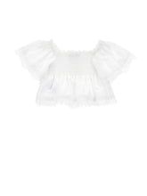 Carica l'immagine nel visualizzatore di Gallery, Top Austin mussola con ricamo all over
