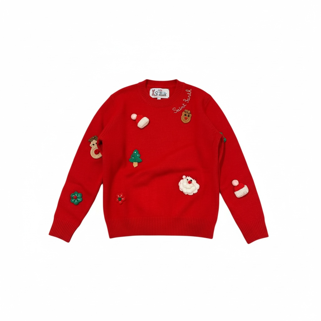 Maglione con dettagli in lana