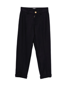 Pantaloni blu in lana