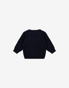 Maglione blu a fantasia