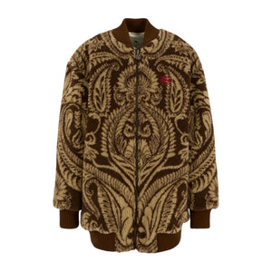 Giacca a bomber in teddy bear con zip