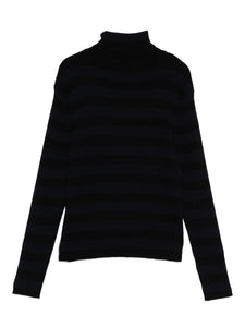 Maglia a righe con collo alto