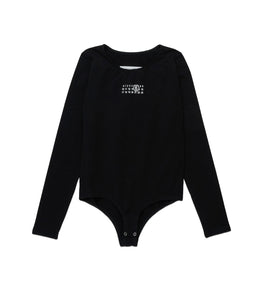 Body nero con stampa numbers