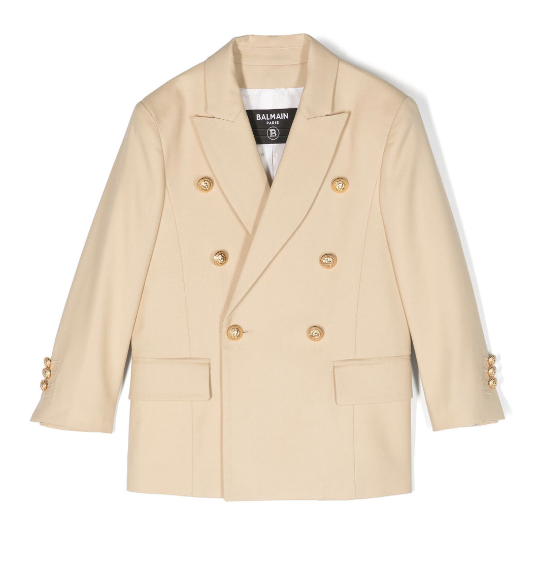 Blazer a doppiopetto beige