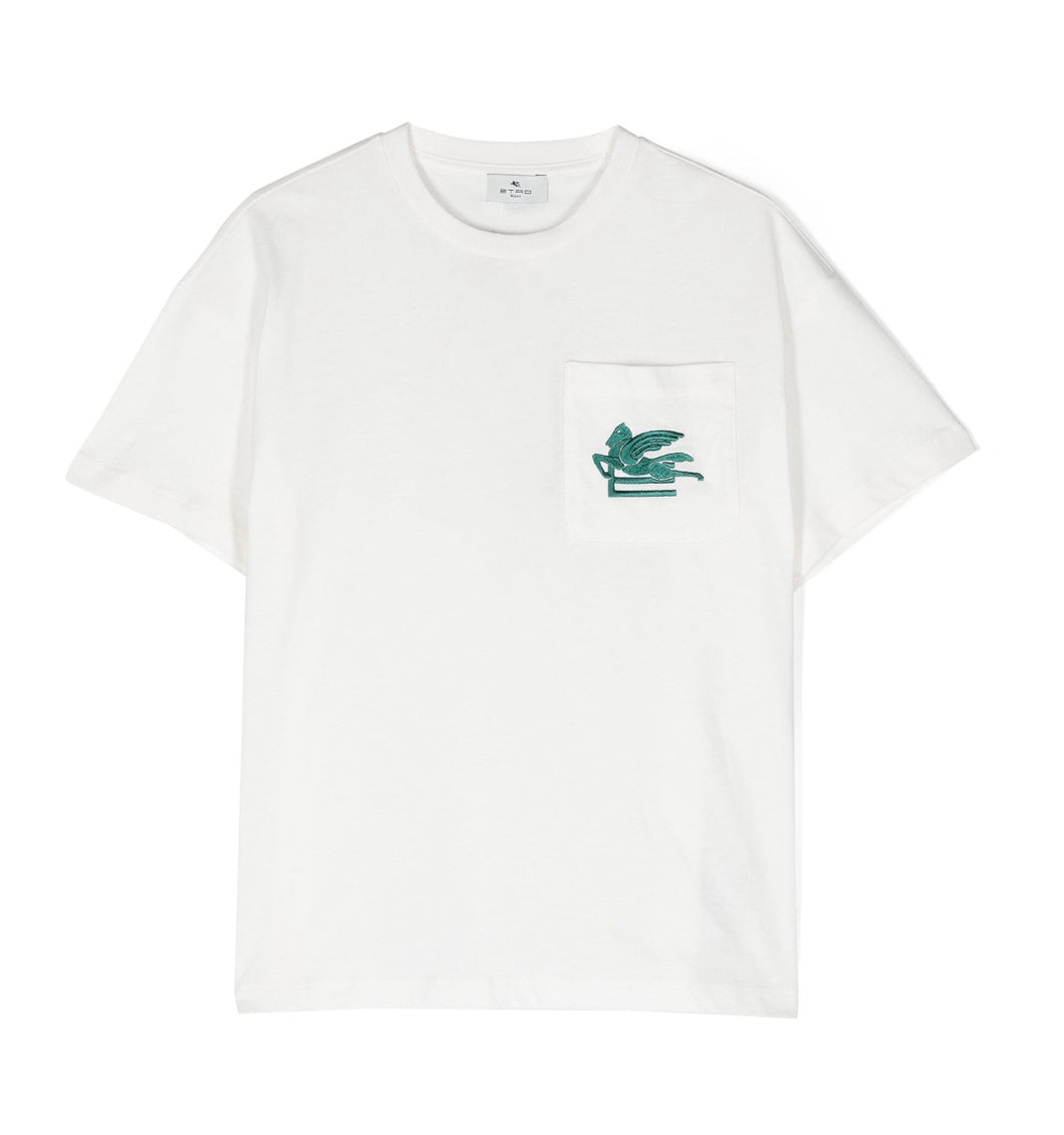 T-shirt iconica con logo verde