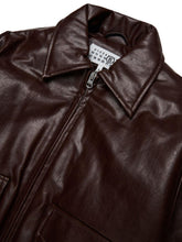 Carica l'immagine nel visualizzatore di Gallery, Giacca biker marrone

