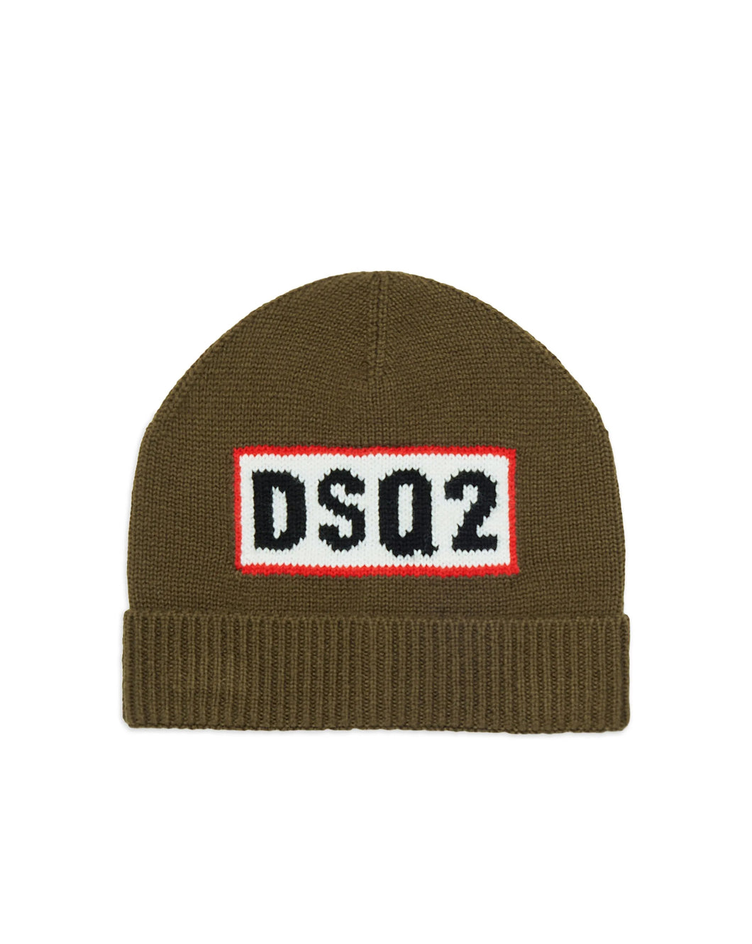 Berretta con logo a intarsio