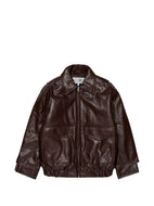 Giacca biker marrone