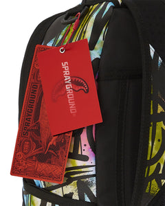 ZAINO SPRAYGROUND GRAFFITI SHARKMOUTH THROWS DLXSV BACKPACK MULTICOLOR