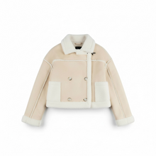 Carica l&#39;immagine nel visualizzatore di Gallery, Giubbotto effetto shearling
