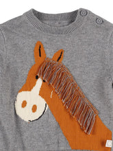 Carica l&#39;immagine nel visualizzatore di Gallery, Maglione neonato tema horse
