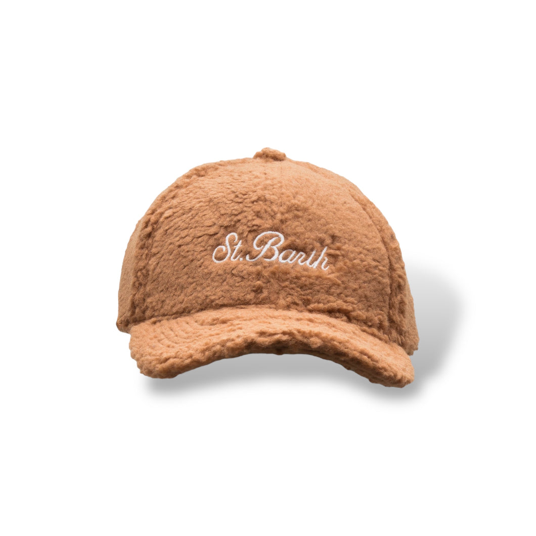 Cappellino color cammello in teddy