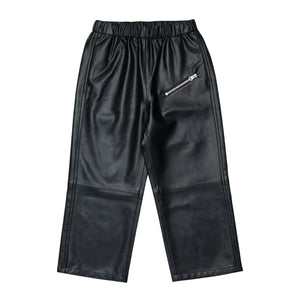 Pantaloni in ecopelle con zip