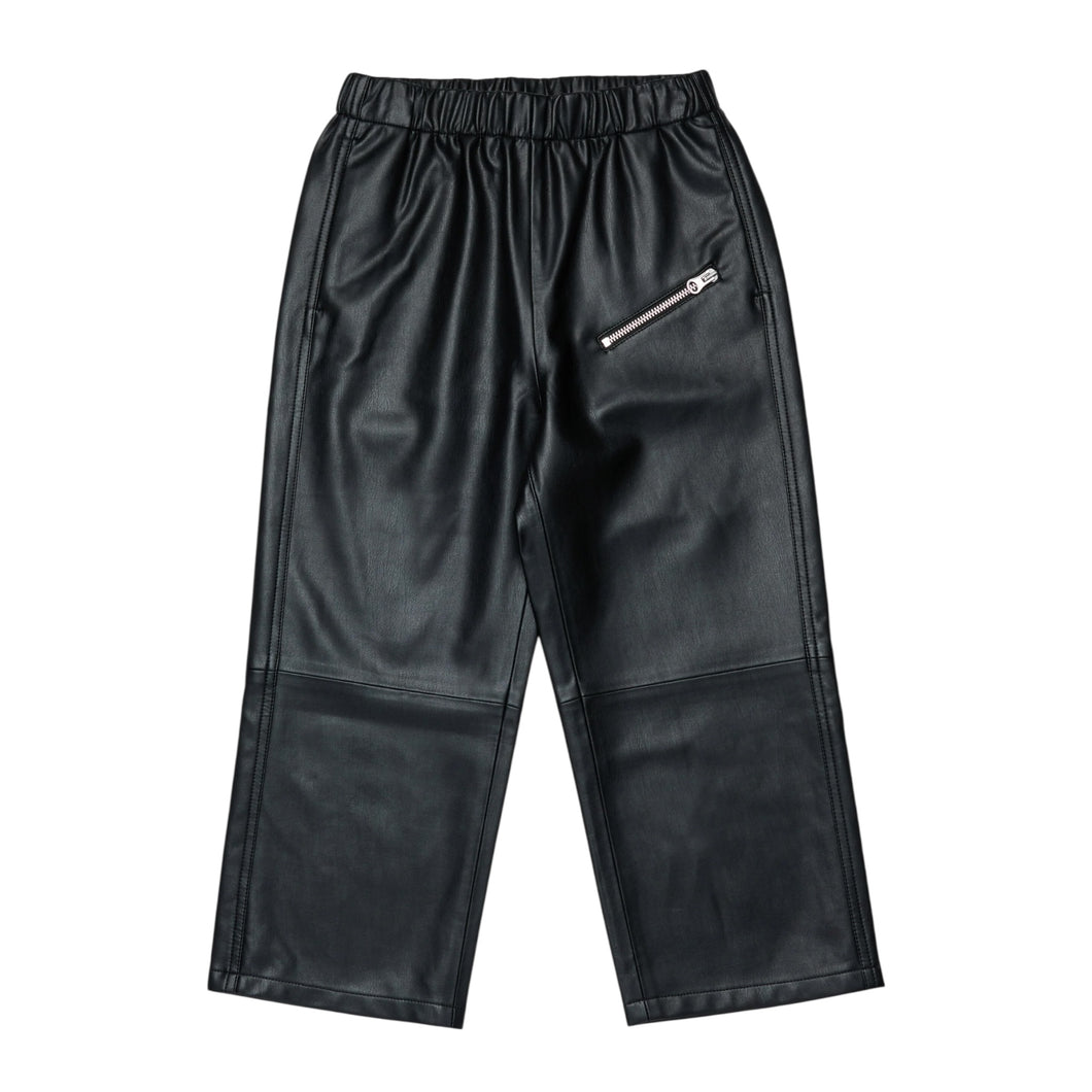 Pantaloni in ecopelle con zip