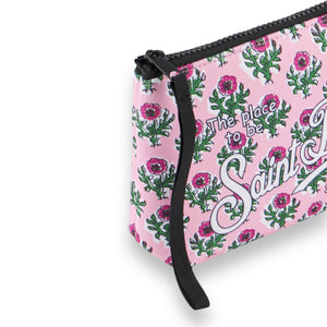 Pochette in scuba a fiori Aline