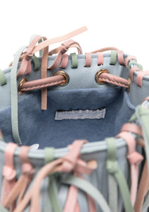 Borsa a secchiello con frange