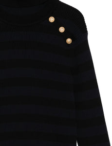 Maglia a righe con collo alto