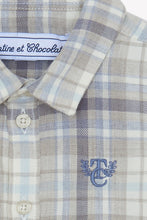 Carica l'immagine nel visualizzatore di Gallery, Camicia neonato in cotone a scacchi
