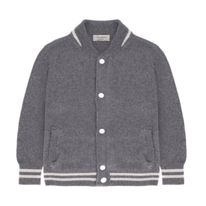 Maglione a bomber il lana merinos e cashmere