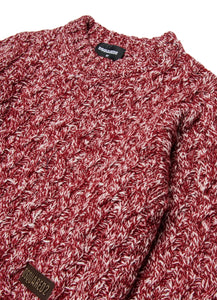 Maglione con lavorazione intrecciata